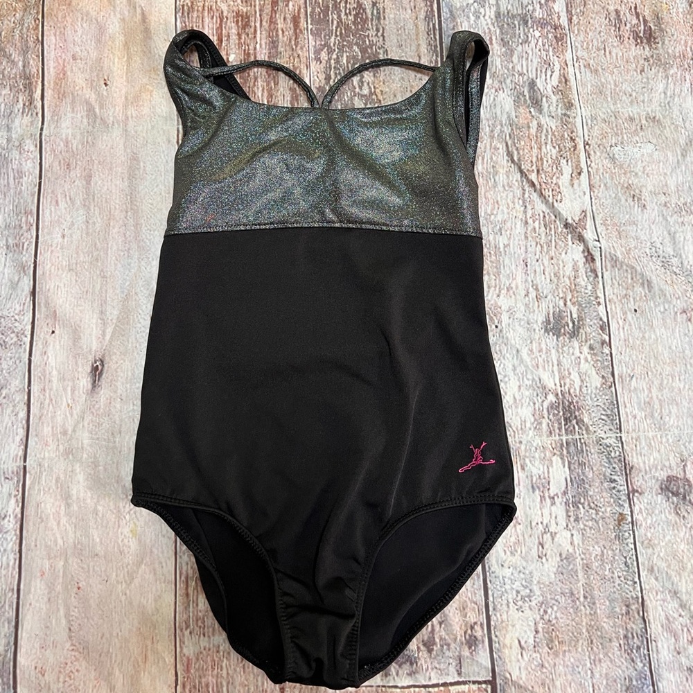 Capezio Black and Silver Leotard